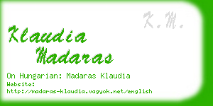 klaudia madaras business card